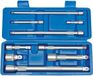SW-Stahl 05985L kantelverlengingsset 1/4-3/8-1/2 inch I 50-250 mm ratelverlenging I kantelvierkant I chroom vanadiumstaal I 9 stuks