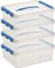 Sunware Q-Line Boîte de rangement - 10 Litres - Transparent/Bleu