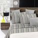 Italian Bed Linen Beddengoedset "Emotion", gestreept, grijs