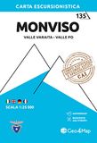 135 Monviso: Wanderkarte 1:25000 (Carta escursionistica