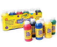 Crayola, Afwasbare Tempera’s, Verpakking van 6 Flesjes, Elk 236 ml, Voor School en Vrije Tijd