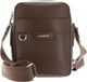 LACOSTE Sacoche verticale Mascara brun foncé
