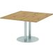 Hammerbacher table de réunion carrée avec colonne - 120x130 cm