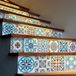 Ambiance Sticker Zelfklevende traptegels stootborden ornamenten hedendaagse sticker voor trappen cementtegels - 2 stroken van 15 cm x 105 cm