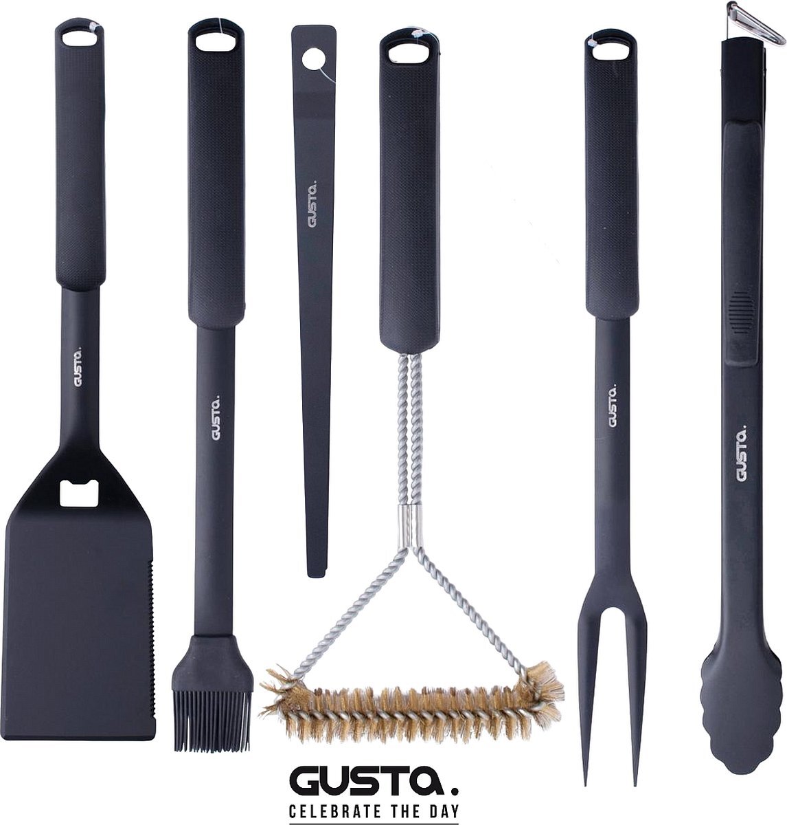 Gusta Home Gusta BBQ Accesoires Set 6 Delig - Zwart