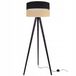 HOME LIGHT Light-Home JUTA 2450/45 - Vloerlamp - Tripod - Hout - Stoffen Lampenkap - Zwart