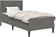 vidaXL Bedframe met matras Donkergrijs 90 x 200 cm Fluweel