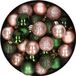 Kaemingk B.V. 28x pièces boules de Noël en plastique vert foncé et rose clair mélangées 3 cm - Décoration de sapin de Noël