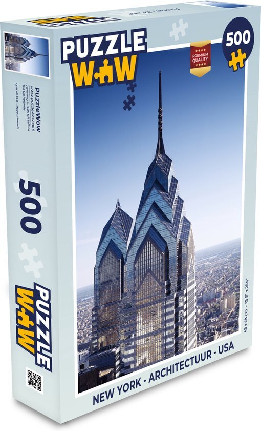 MuchoWow Puzzel New York - Architectuur - USA - Legpuzzel - Puzzel 500 stukjes - Sinterklaas cadeautjes - Sinterklaas voor grote kinderen