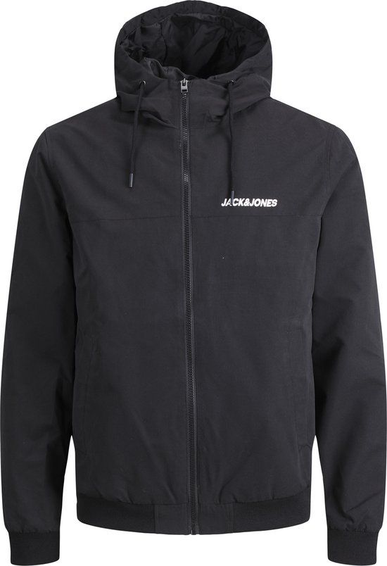 JACK & JONES JJERUSH HOOD BOMBER NOOS Heren Bomberjack - Maat XL - Black