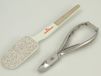 Pince à cuticules Malteser 14 cm et râpe 19,5 cm nickel (1 set)