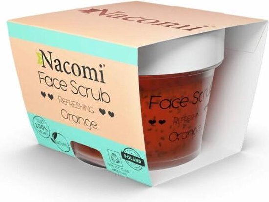 Nacomi Refreshing Face &amp; Lip Scrub - Orange 80g.