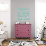 Merkloos Muursticker - Happiness Is Being Married To You Best Friend - 46,4 x 48,8 - Mint