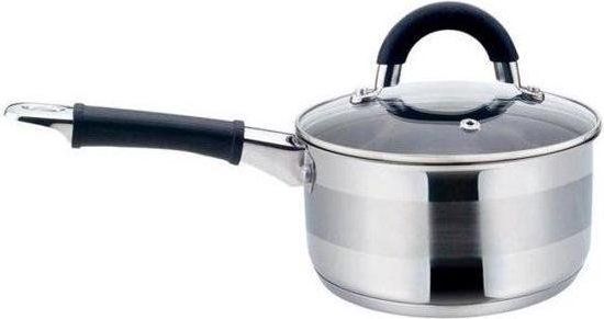 KINGHOFF Steelpan met deksel - RVS - 0,5 liter - 12 cm