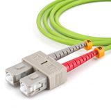 1aTTack.de 1x 7,5m OM5 LWL DX DUPLEX patchkabel SC/UPC - SC/UPC MM MULTIMODE - 50/125 µm LSZH limoengroen