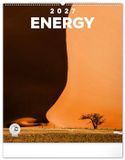 Presco Energy Kalender 2027 Groot Wandkalender Natuur Bruin Oranje 56 cm