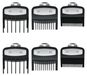 Merkloos Opzetkam Tondeuse - 3 Maten - ABS - Set van 6 stuks - Voor alle haartypes