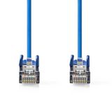 Nedis CAT5e-netwerkkabel - SF/UTP - RJ45-stekker - RJ45 stekker - 15,0 m - rond - PVC - blauw - label