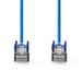 Nedis CAT5e-netwerkkabel - SF/UTP - RJ45-stekker - RJ45 stekker - 15,0 m - rond - PVC - blauw - label
