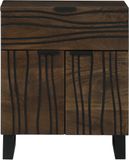 vidaXL Nachtkastje Walnotenhout 50 x 33 x 60 cm Bewerkt Hout