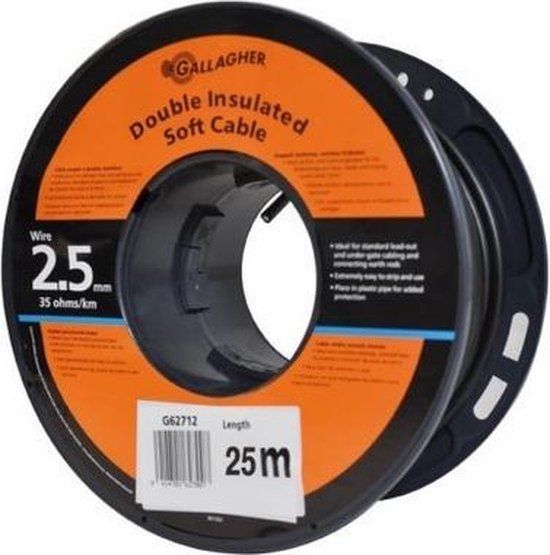 Gallagher Grondkabel 2.5 mm² 25 m