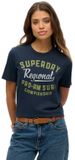 Superdry Lo-Fi Outdoor Relaxed T-shirt Dames Eclipse Navy