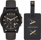 Armani Exchange AX7105 Herenhorloge Zwart 44 mm - Geschenkset
