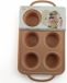 SNL HOME Moule à cupcakes et muffins en silicone avec 6 cavités (Silicone 26,4x18,3x4cm)
