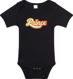 Bellatio Decorations Prince Koningsdag romper zwart voor babys - Koningsdag rompertje / kleding / outfit 80