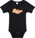 Bellatio Decorations Prince Koningsdag romper zwart voor babys - Koningsdag rompertje / kleding / outfit 80