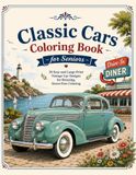 Classic Cars Coloring Book for Seniors