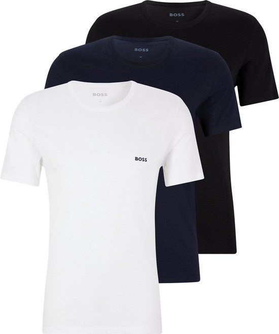 HUGO BOSS Classic T-shirts 3-pack - Men - White/Navy/Black - Size M