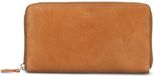 JOST Leren portemonnee Rana Zip Wallet Long Cognac Lichtbruin