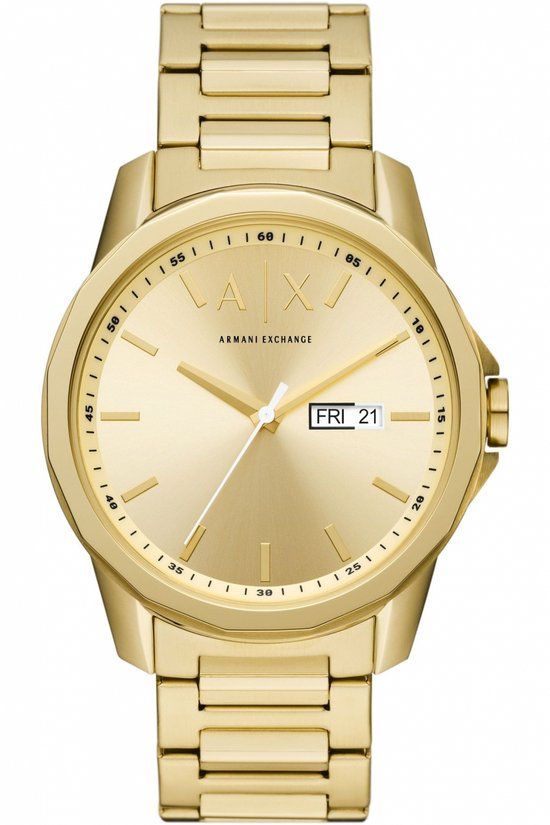 Armani Exchange AX1734 Herenhorloge 44 mm Goudkleurig - Heren - Staal - 5 ATM