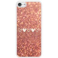 Apple iPod Touch Paillettes coeur Verstevigd hoesje met sublimatie bedrukking