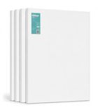 EXERZ 70x80cm Voorgespannen Schildersdoeken 4 Stuks