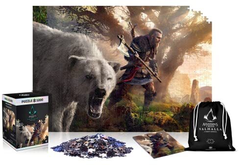 Good Loot Assassin's Creed Valhalla Eivor & Polar Bear Puzzles Premium Box Sack Poster Computerspel Legpuzzels Voor Tieners En Volwassenen Geïnspireerd Door Een Computerspel 1000 Stukjes