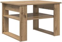 vidaXL Salontafel Artisan Eiken 64 x 54 x 44 cm Bewerkt Hout
