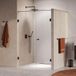 Brauer Void - Porte de douche - 2 pièces - Verre transparent - 140 x 200 cm - Réversible - avec porte battante 70 cm - Mural - incl. revêtement de verre - PVD Gunmetal Brossé