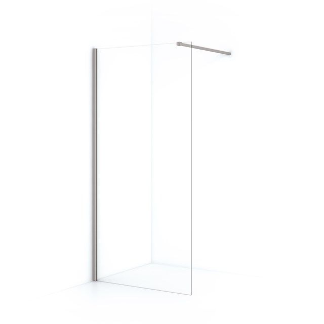 Maxaro Inloopdouche Diamond 100cm 8mm Helder Veiligheidsglas Geborsteld RVS