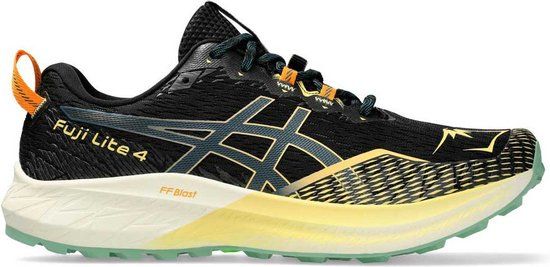 ASICS Fuji Lite 4 Trailrunningschoenen Heren - Zwart/Blauw - Maat 46 - 2024