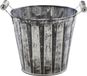 Mega Collections Arrangement de Noël/panier de Noël - zinc - anthracite/gris - D11 x H10 cm