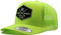 Surf Monkey Trucker Cap - 6 Panel - One Size - Snapback - Fluorescent Yellow
