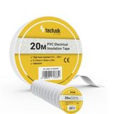 Zarivy PVC-isolatietape, 0,13 x 18 mm, 20 m, wit