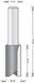 Hikoki Accessoires Hitachi 8 mm groeffrees 16 x 25 x 85mm