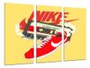 Set Nike Set van 3 wandafbeeldingen, moderne decoratie voor woonkamer, slaapkamer, kamer, print op hout, met hangers, schoenen Nike Cortez (97 x 62 cm)
