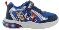 Leomil Sonic - Schoenen voor jongens met lichtjes - Knuckles, Miles en Sonic Sneakers voor kinderen met klittenband - Lichtgevende kindersneaker - Maat 28 - Blauw