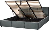 Beliani BOUSSE Boxspring Bed - Grijs - 180x200cm - Fluweel