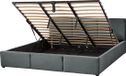 Beliani BOUSSE Boxspring Bed - Grijs - 180x200cm - Fluweel