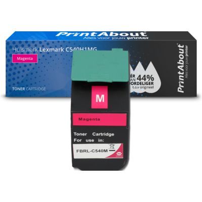 PrintAbout Huismerk Lexmark C540H1MG Toner Magenta | Compatibel